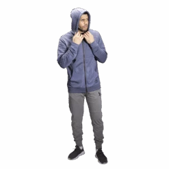 BAUER FLC 3D FULL ZIP HOODIE 16 BAUER FLC 3D FULL ZIP HOODIE -Bauer 1060272 0727 periwinkle 2