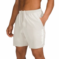 BAUER // Lululemon 7" PACE BREAKER SHORT SS22 LINERLESS -Bauer 673894 ivory 1