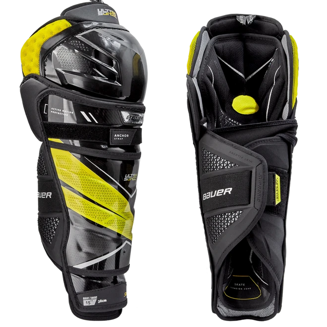 Bauer SUPREME ULTRASONIC SHIN GUARD SENIOR 3 Bauer SUPREME ULTRASONIC SHIN GUARD SENIOR