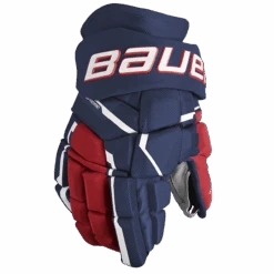BAUER SUPREME MACH GLOVE INTERMEDIATE 22 BAUER SUPREME MACH GLOVE INTERMEDIATE -Bauer machglove navy red white 1